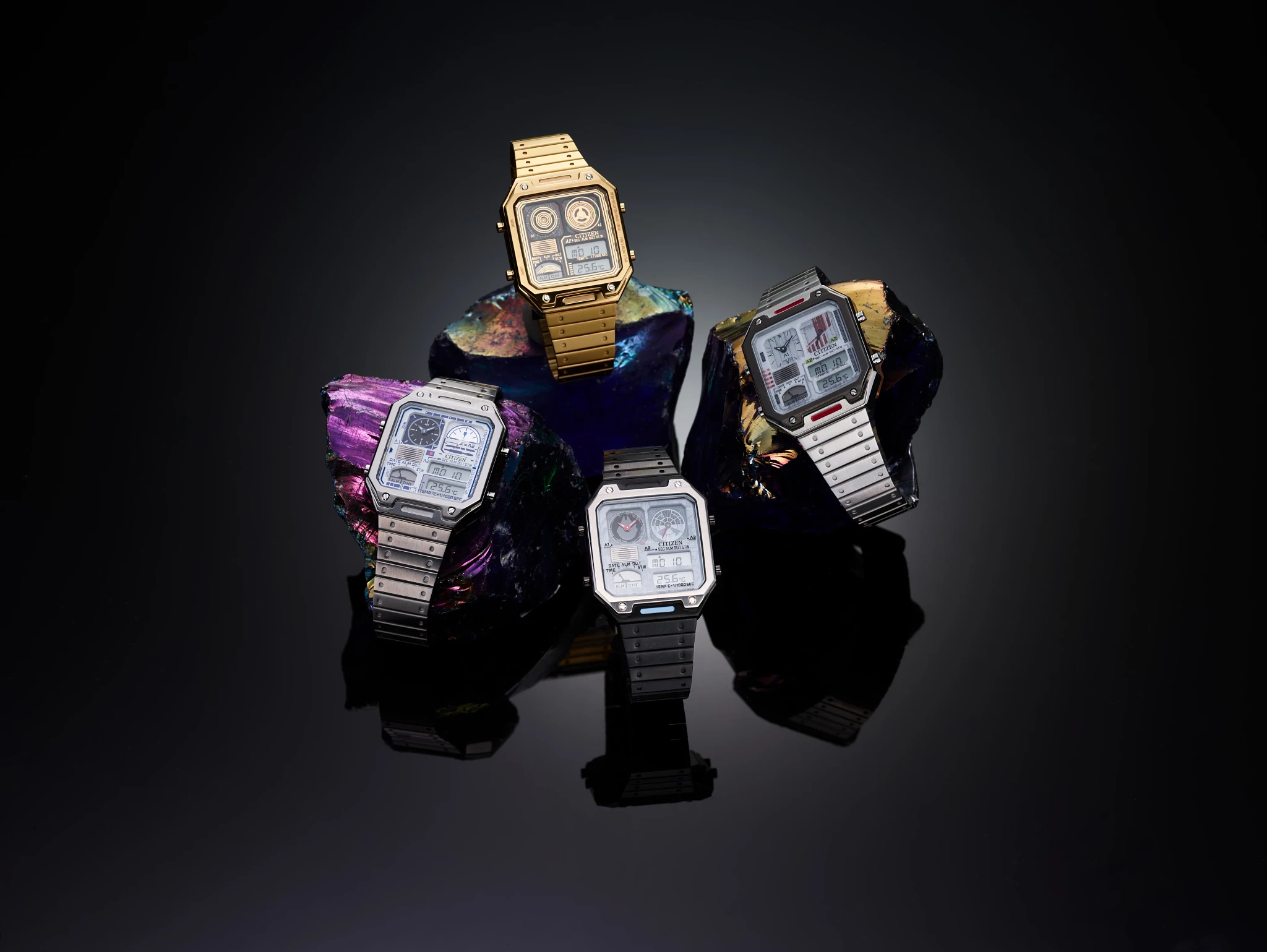 C-3PO Black Dial Stainless Steel Bracelet JG2123-59E | CITIZEN